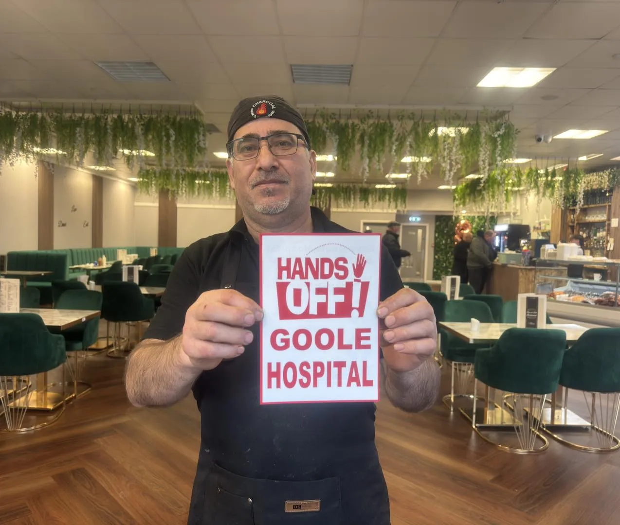 Charcoal grill at community event